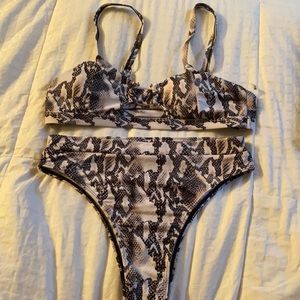 2 piece SHEIN Snakeskin Bikini